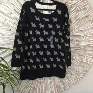 Charter Club Women’s Terrier Dog Long Sleeve Sweater